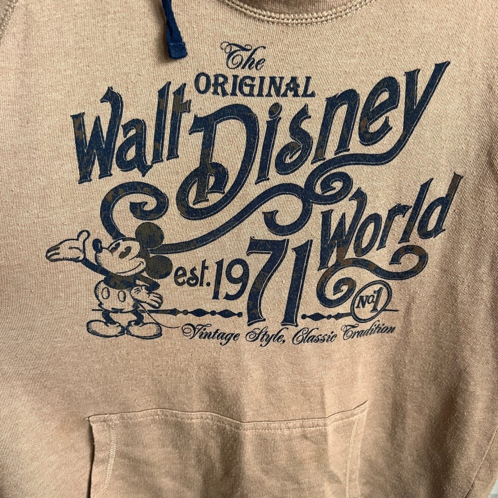 Disney Parks Walt Disney World Hoodie Mickey Mouse Graphic Pullover Ladies M - Picture 3 of 11